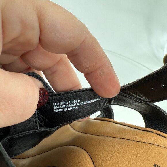 Born Bernese Womens Sandal Size 10 Black Leather Wedge Heel Open Toe Retro Caged - Picture 14 of 16